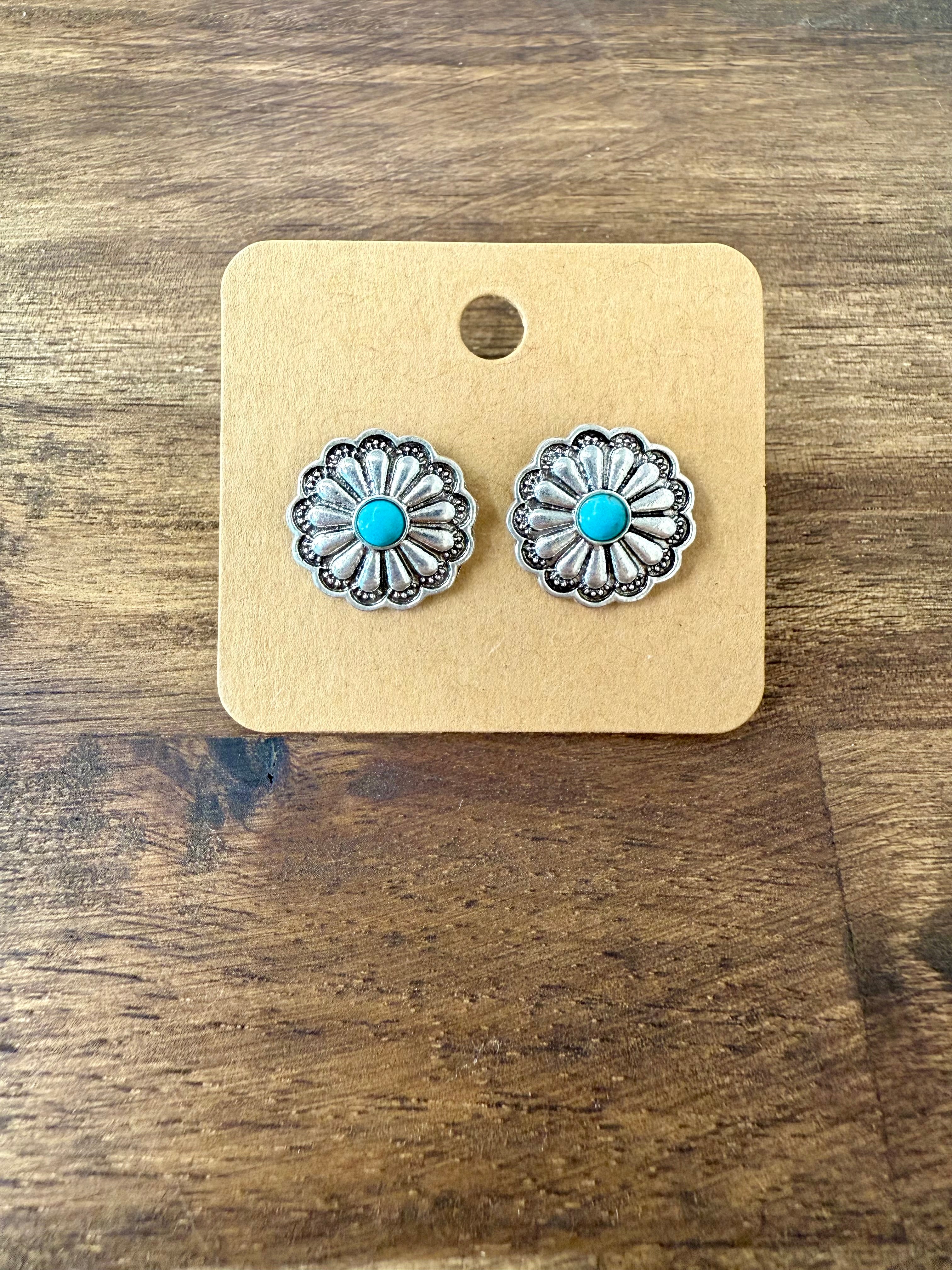 Flower Concho Earrings