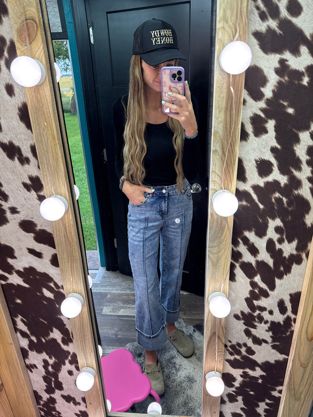 Vintage High Waist Seam Detail Jeans
