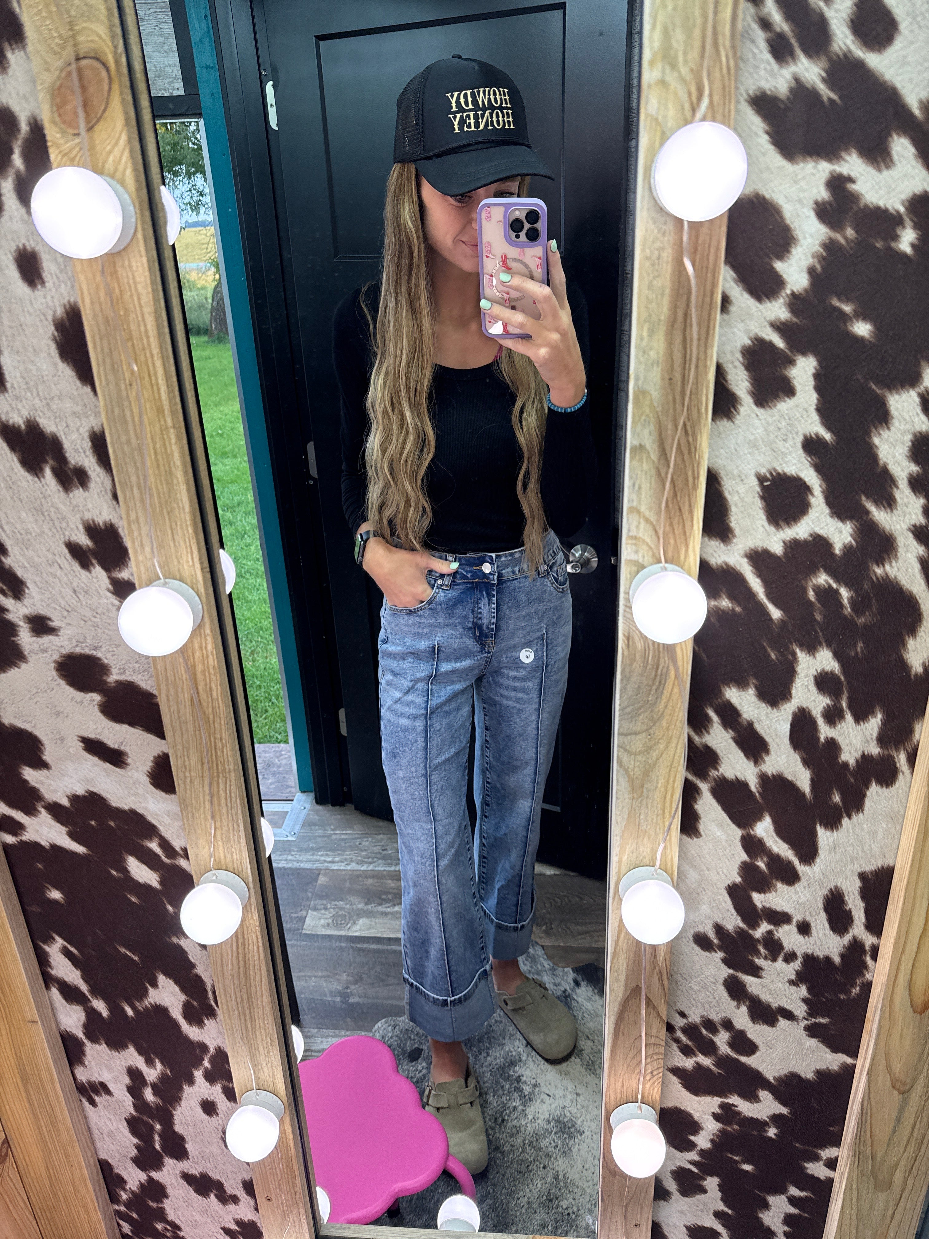 Vintage High Waist Seam Detail Jeans
