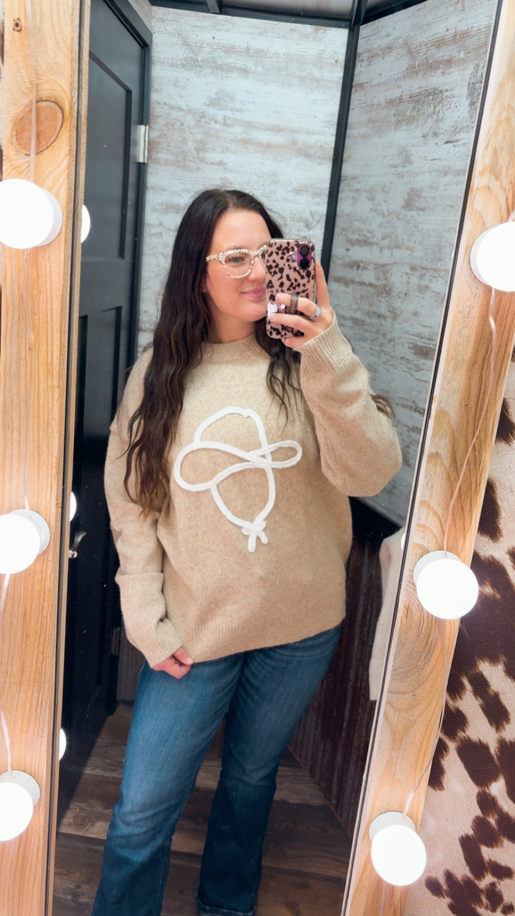 Cowboy outline sweater