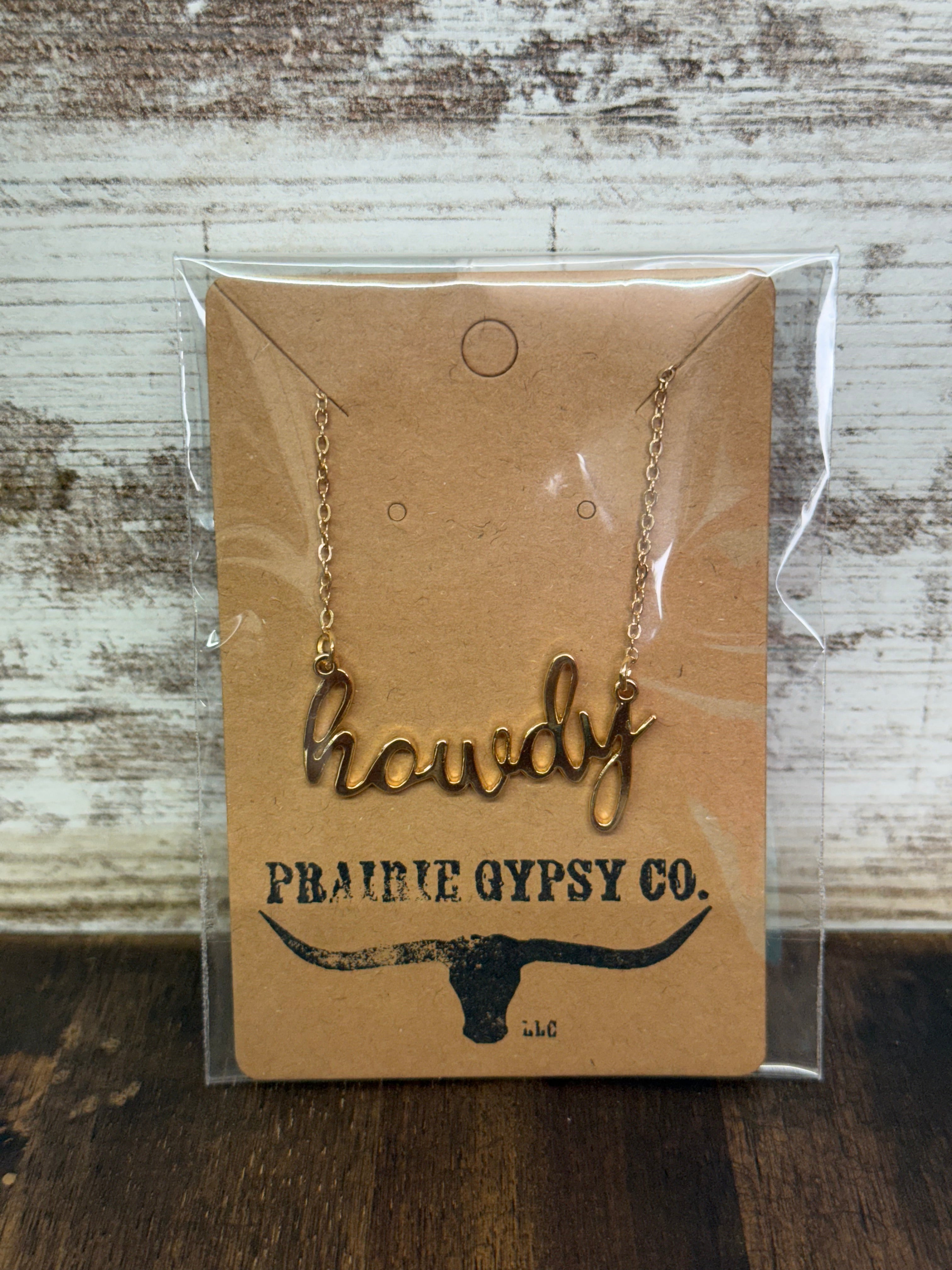 Gold Howdy Necklace