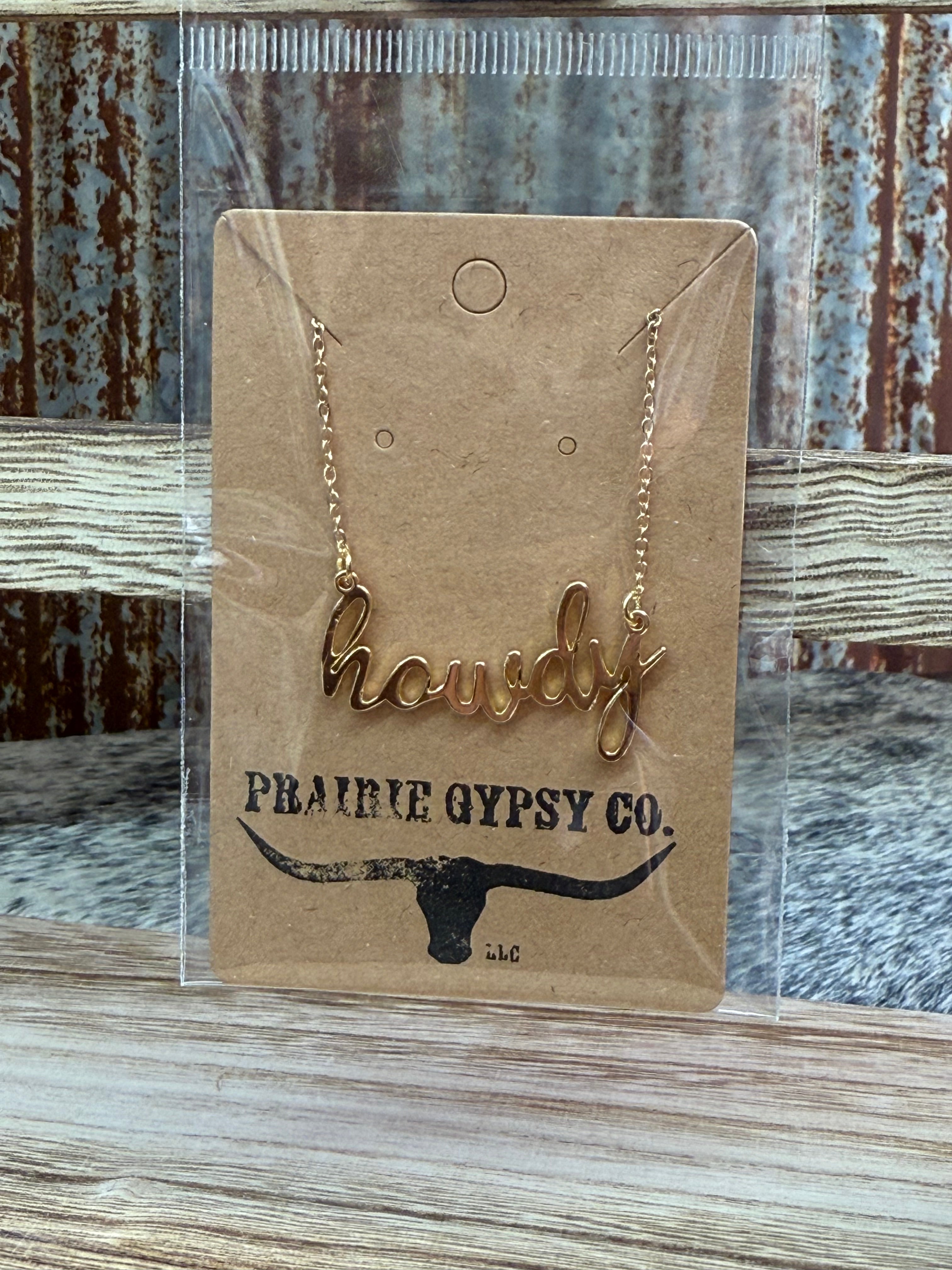 Gold Howdy Necklace