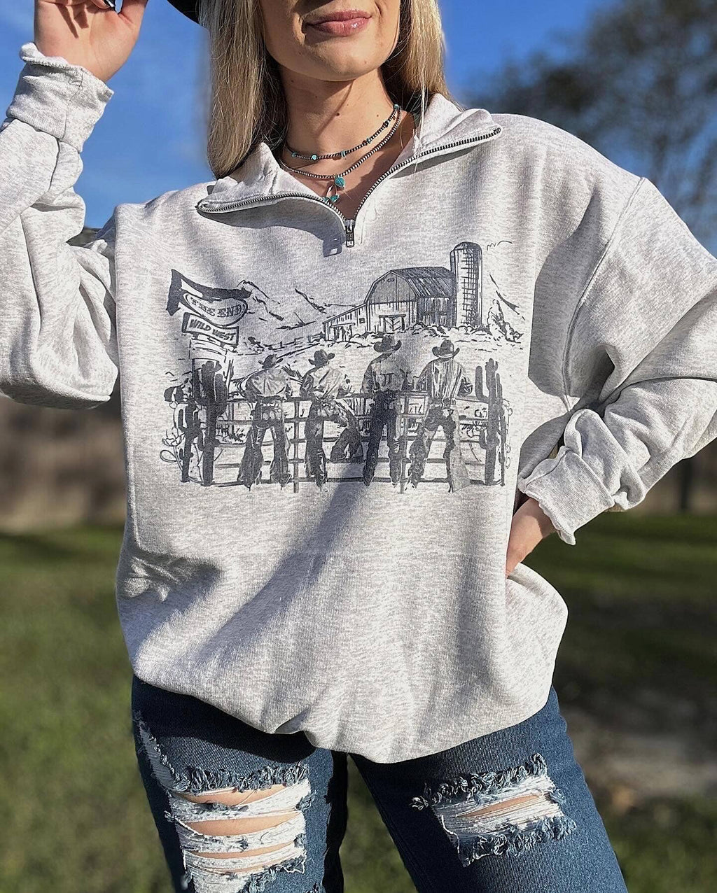 The Cowboy Scene Quarter Zip
