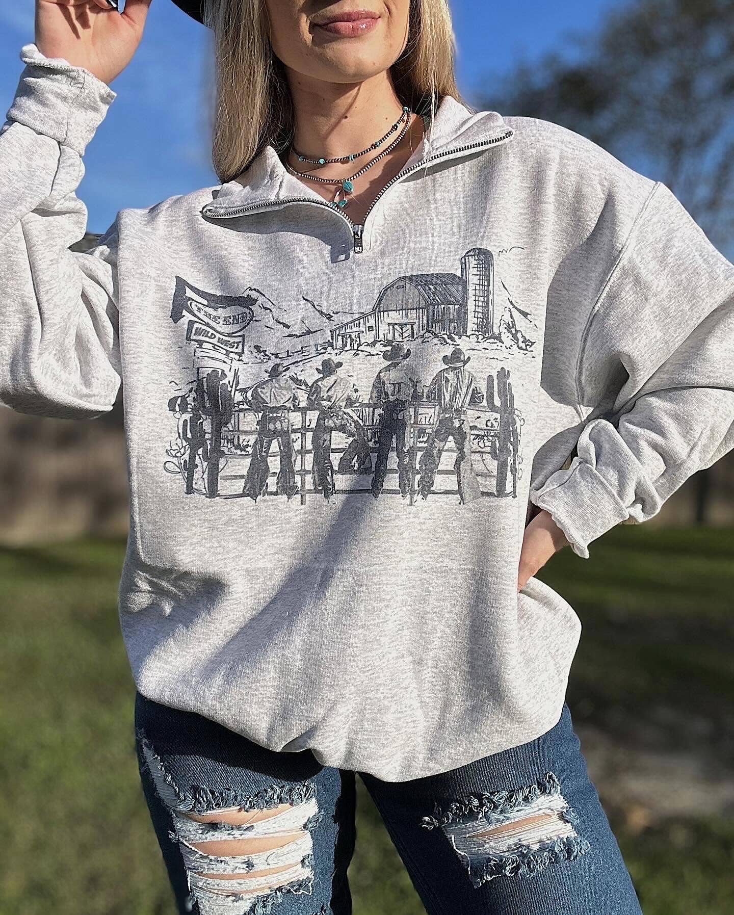 The Cowboy Scene Quarter Zip