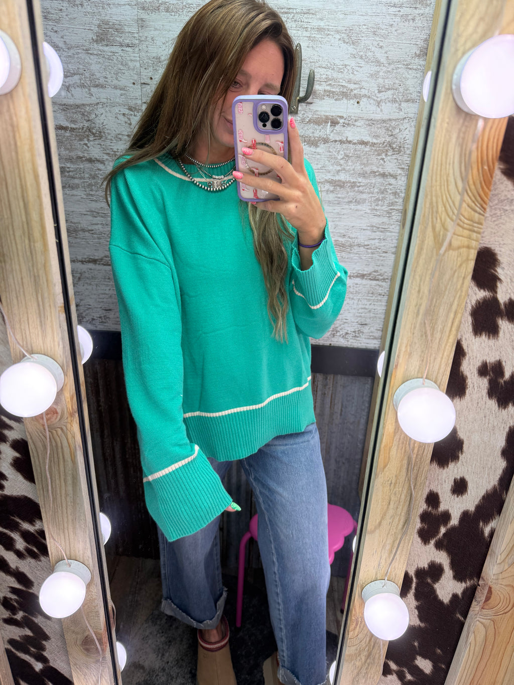 Sea Green Baggy Sweater