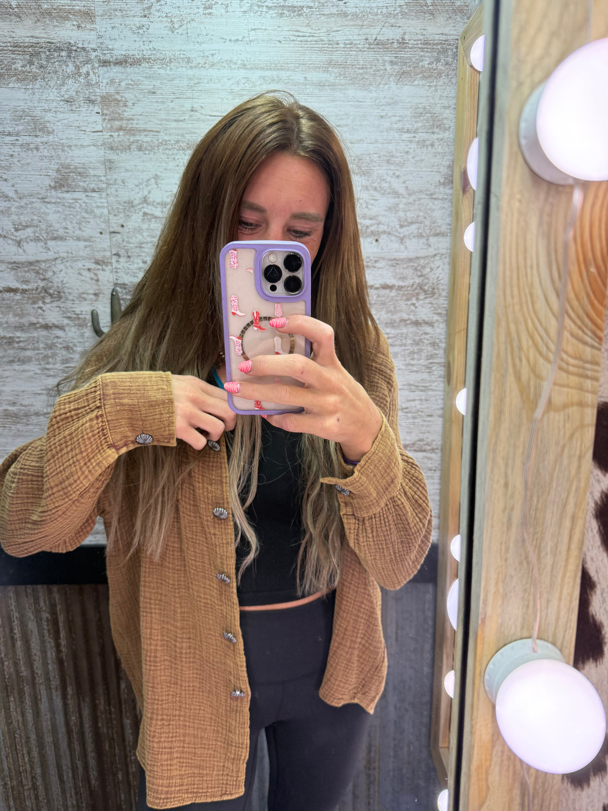 ACRES BUTTON UP *SADDLE