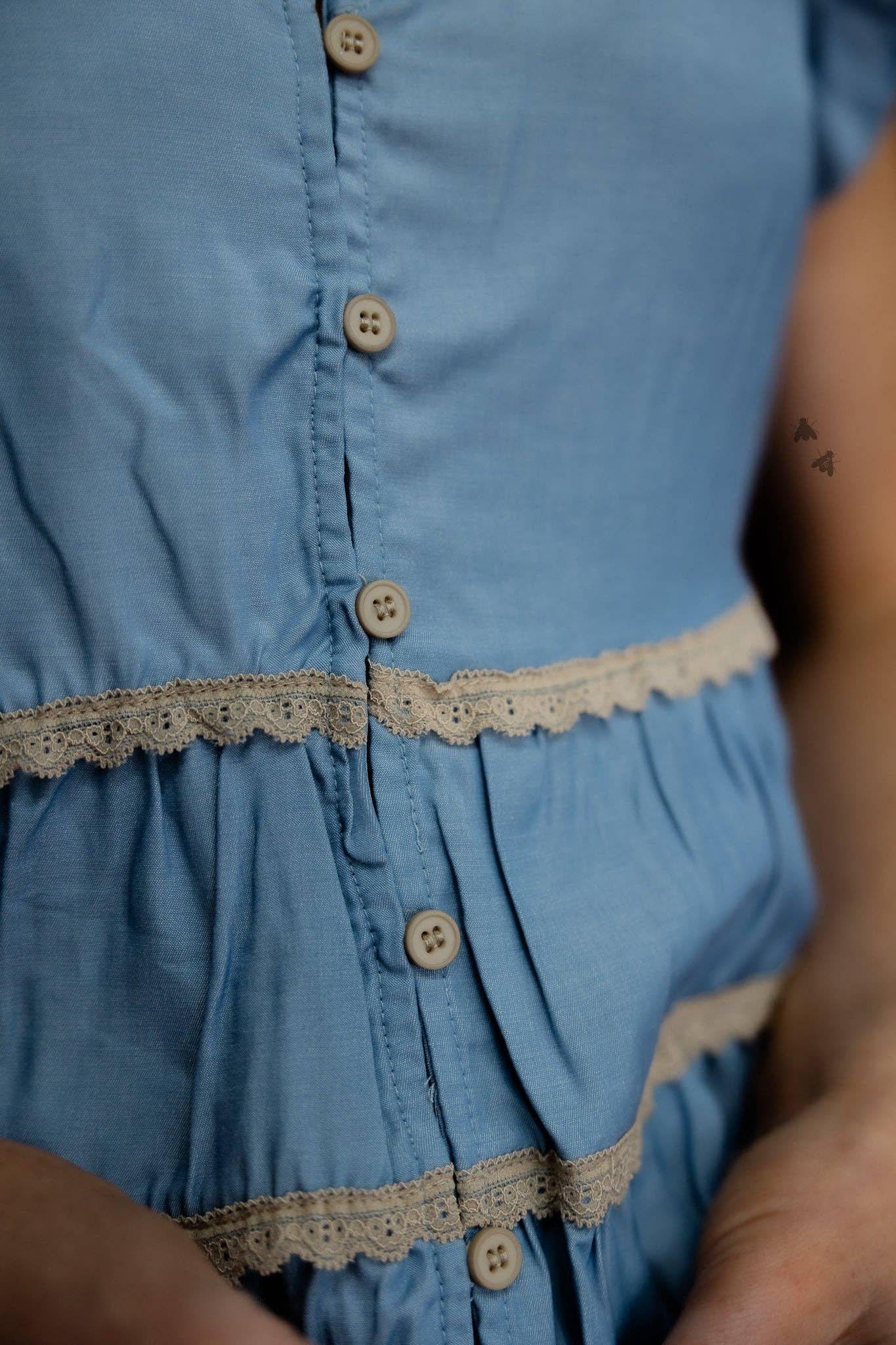 LACE *DENIM TOP
