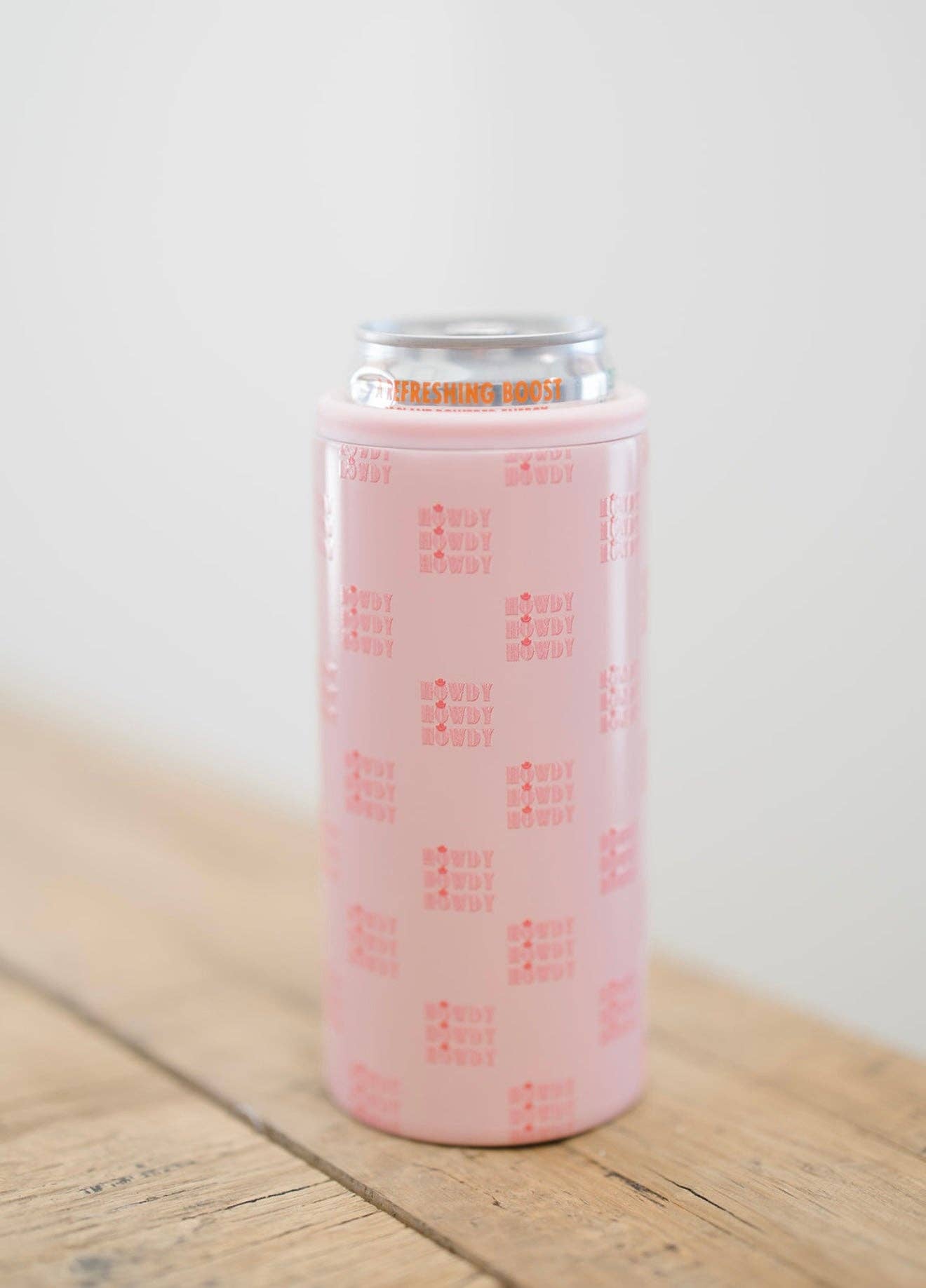 Hard Cooling Can in Pink Howdy