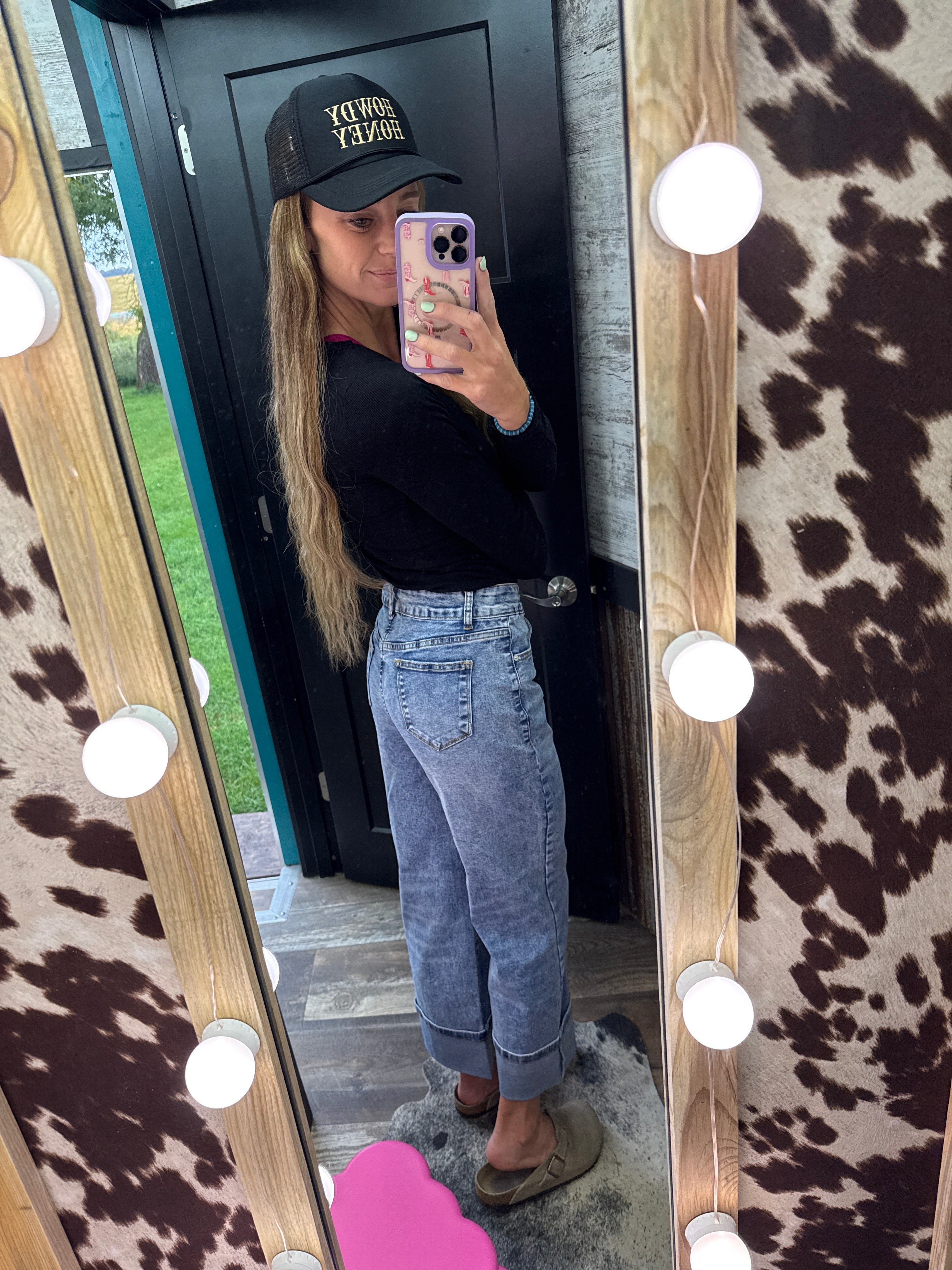 Vintage High Waist Seam Detail Jeans