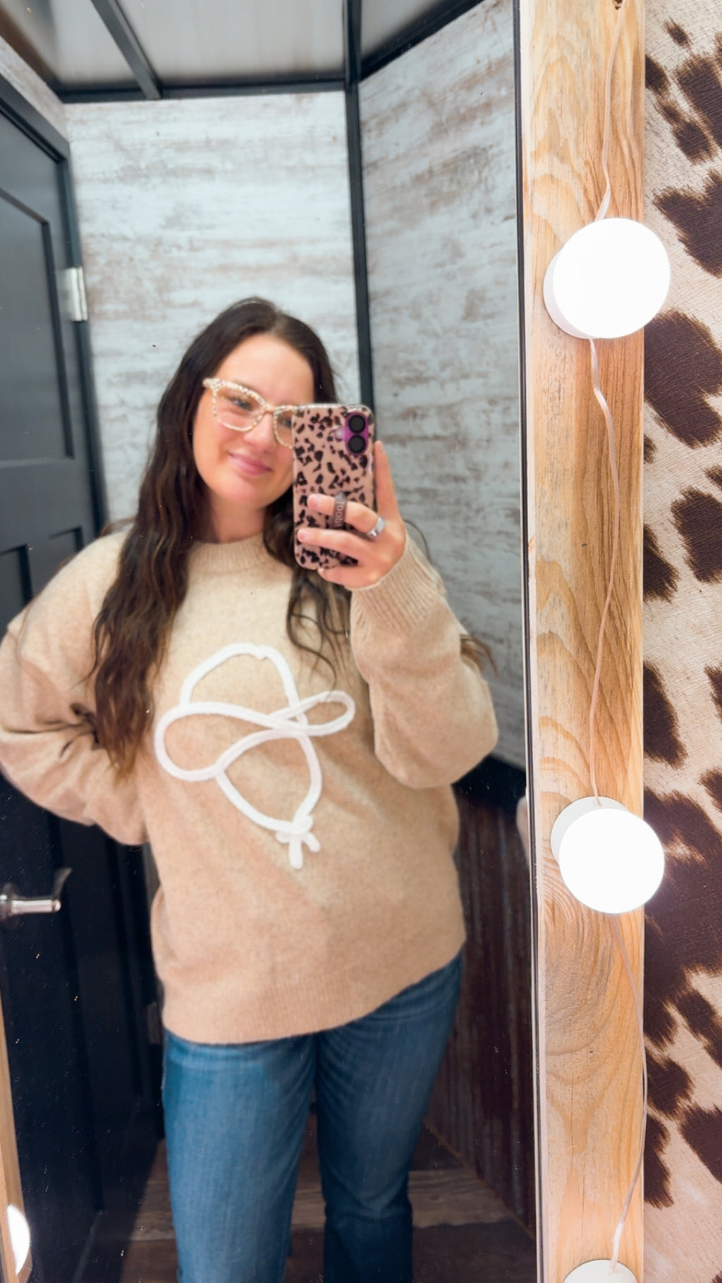 Cowboy outline sweater