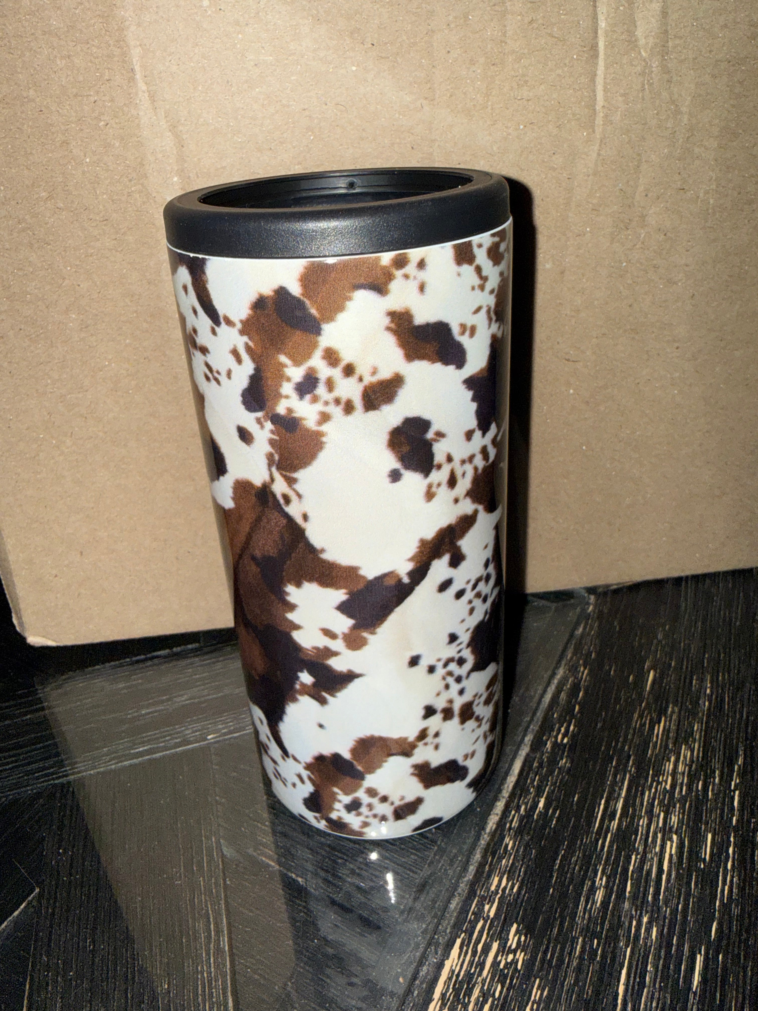 Hard Cooling Can in Cowhide