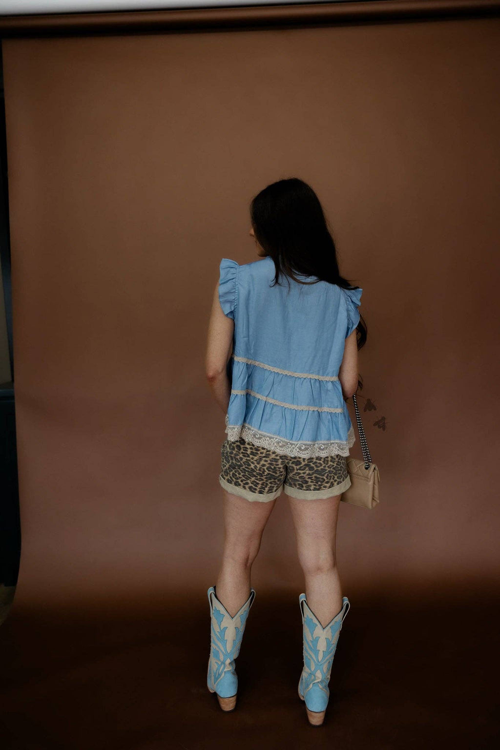 LACE *DENIM TOP