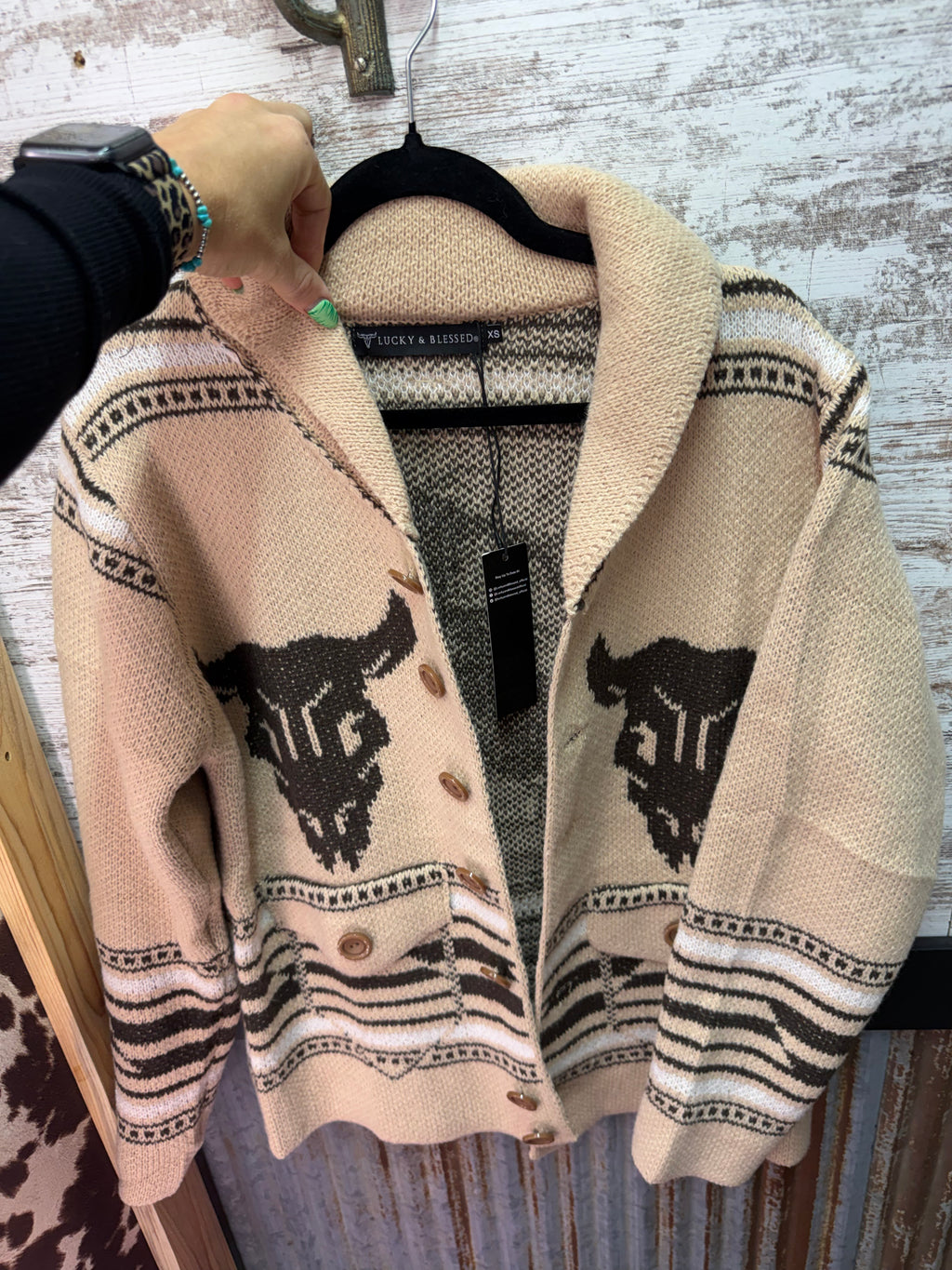 Cowskull Sweater Cardigan