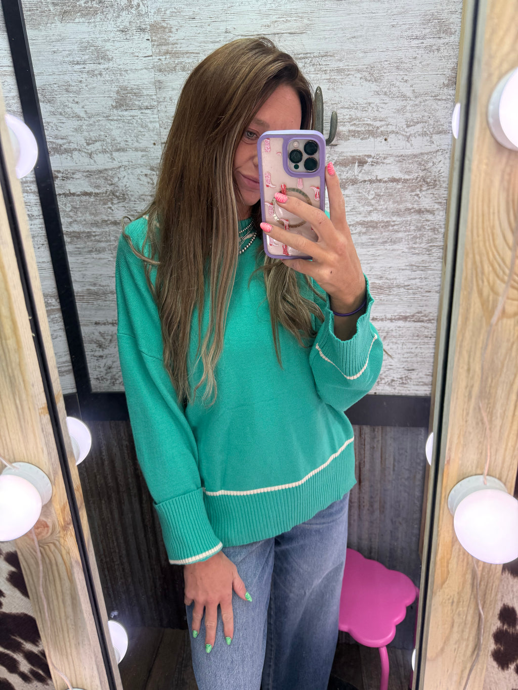 Sea Green Baggy Sweater