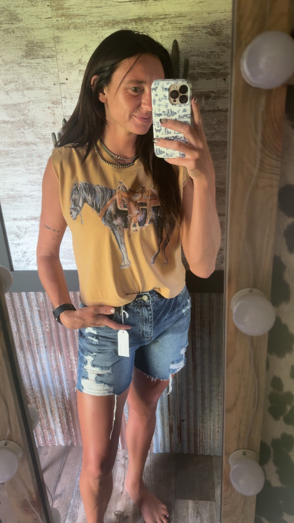 Blackjack- Muscle Tank (Faded Mustard)