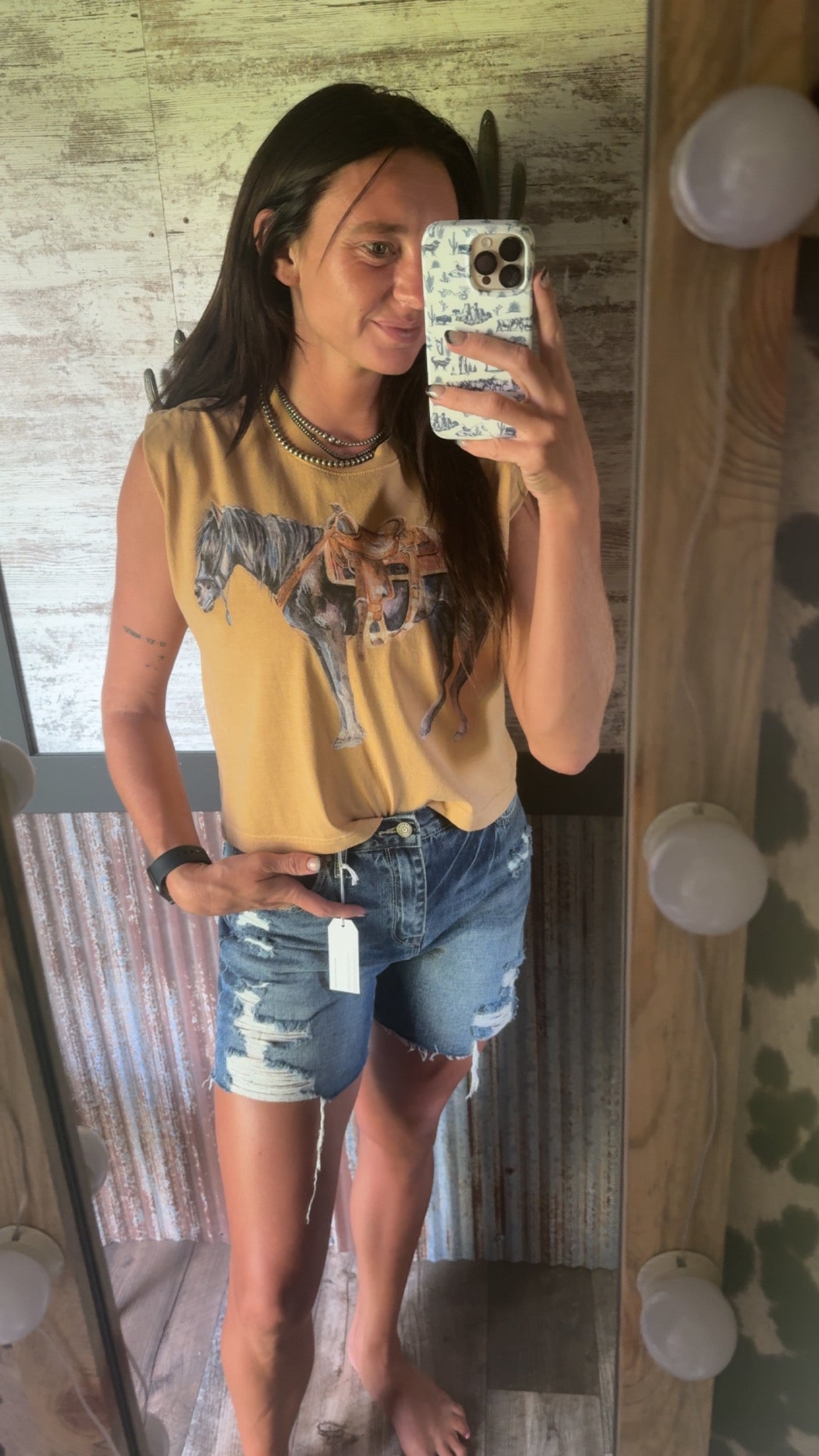 Blackjack- Muscle Tank (Faded Mustard)