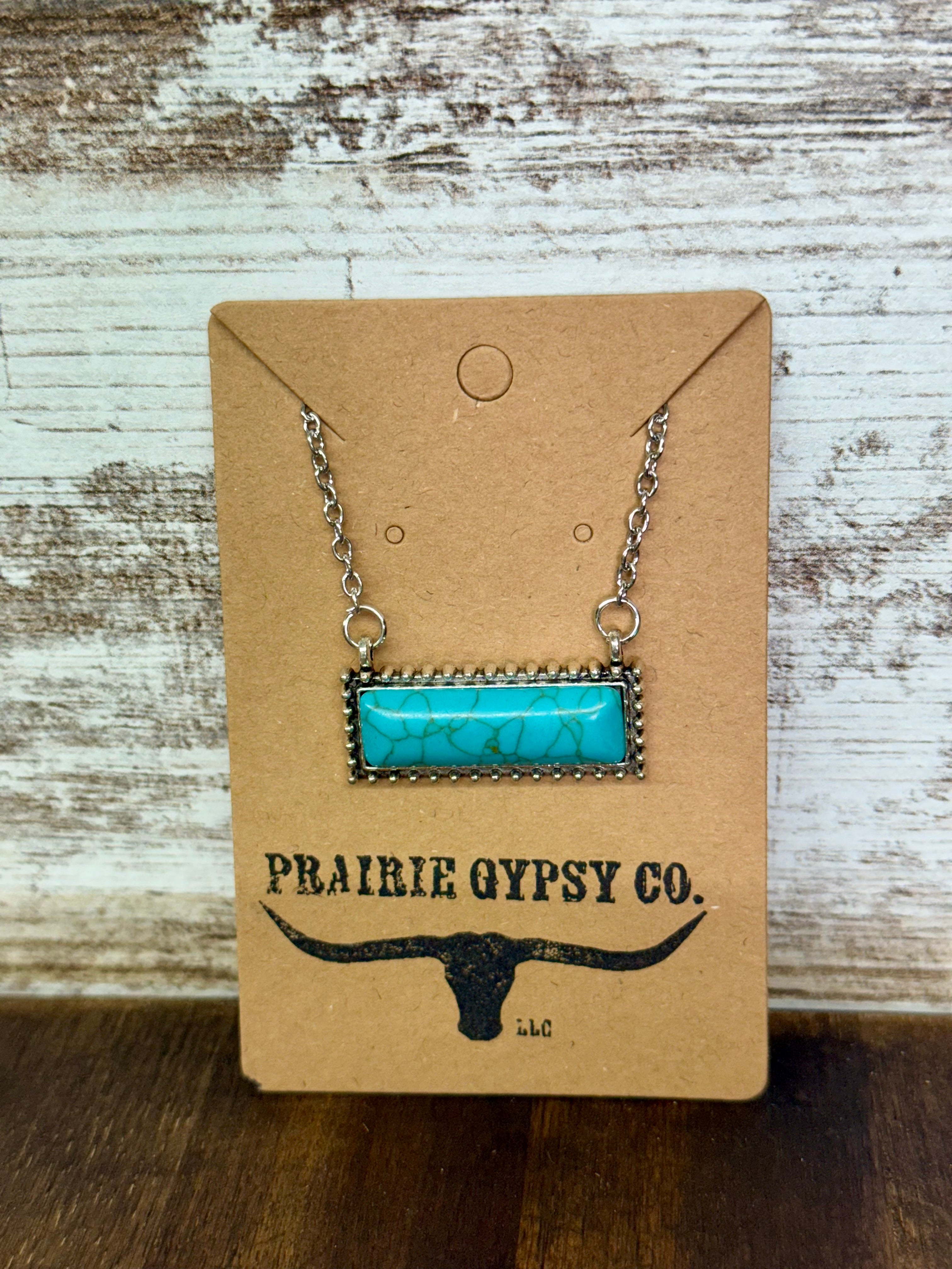 Turquoise Bar Necklace