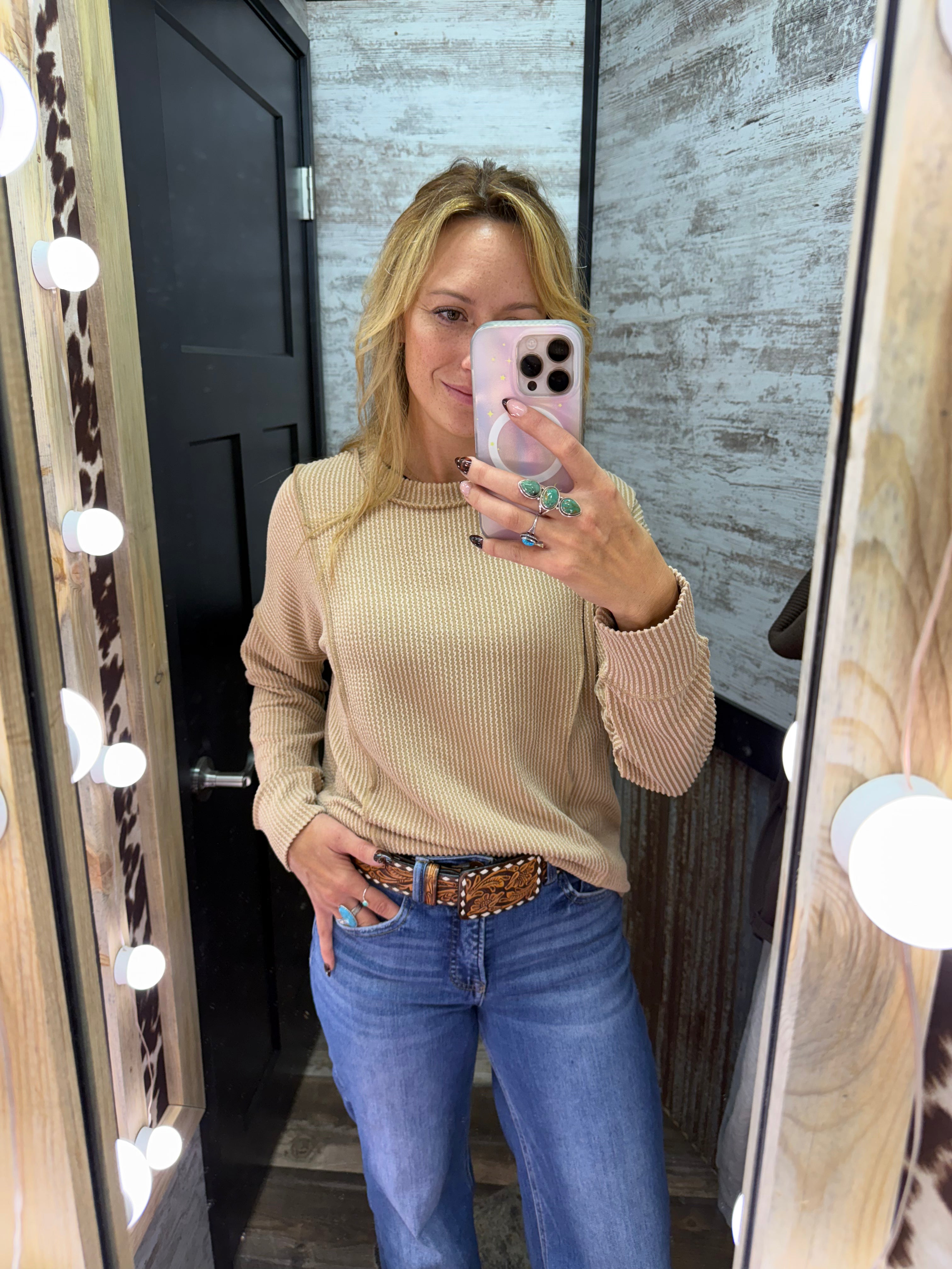 Corded Rib Sweater