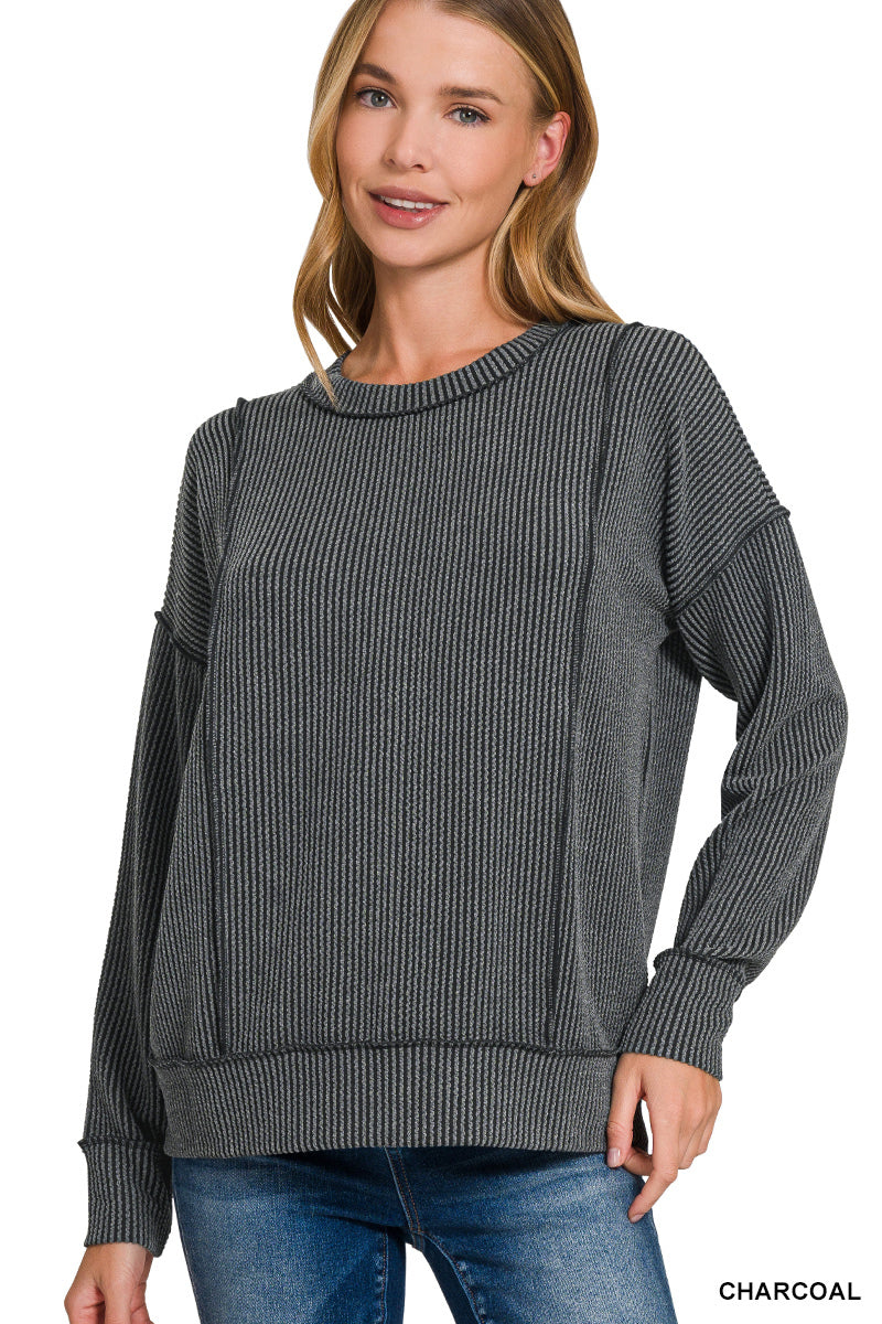 Corded Rib Sweater