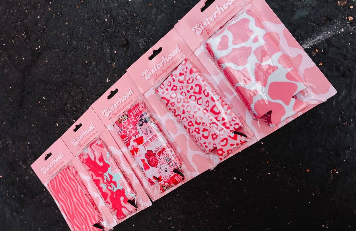 Pink Cheetah Print Tall Coozie 2-Pack